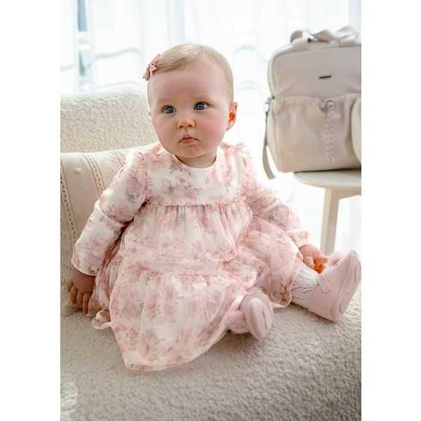 Бебешка рoзова рокля Mayoral с буйки 6-9 мес.