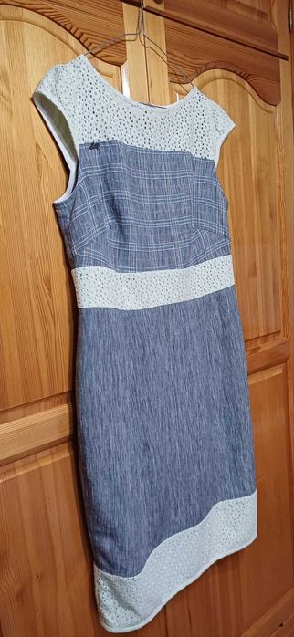 Рокля ЛЕН и рязана Брюкселска Дантела на "Rosi Fashion" !НОВА!