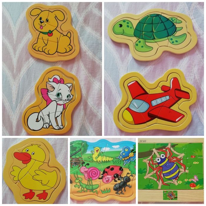 Дървени пъзели различни видове Обща цена 20 лв Подарък