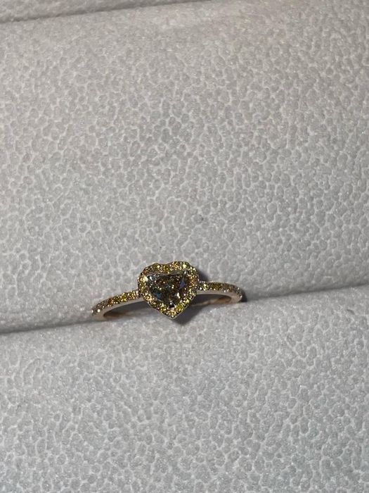 Inel aur roz cu diamante 14k