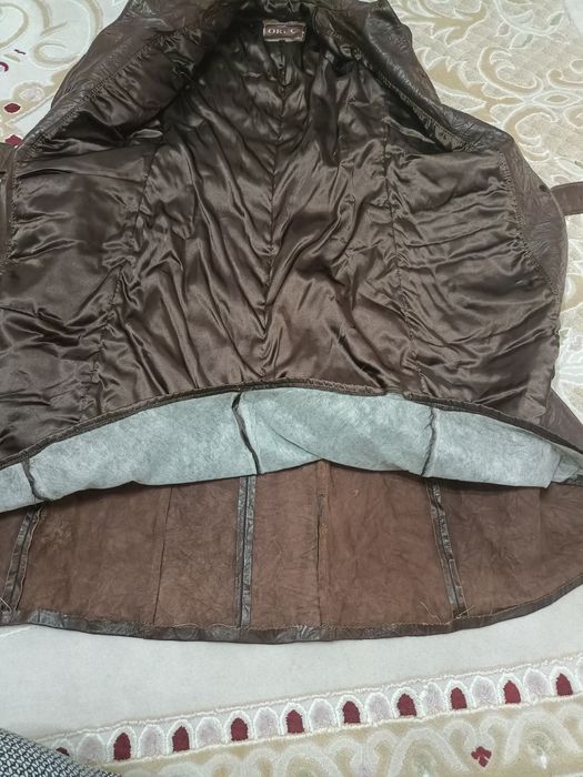 Кожанный плащь 44 р. Новый.