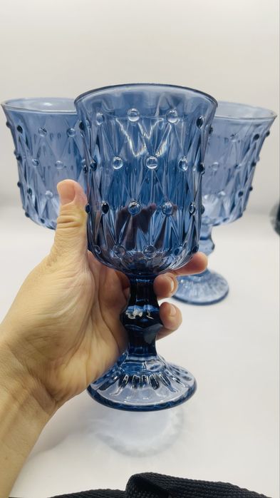 Набор бокалов синий 4 шт