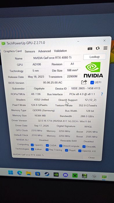 Nvidia rtx 4060 ti 16gb aero