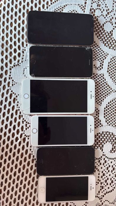 Iphone X, SE 2, 6 Plus, 6s, 5 black, 5 white
