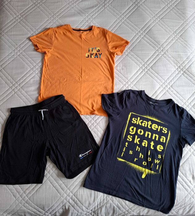 Детски лот от Champion къси панталони и 2 бр. тениски - размер 170 см