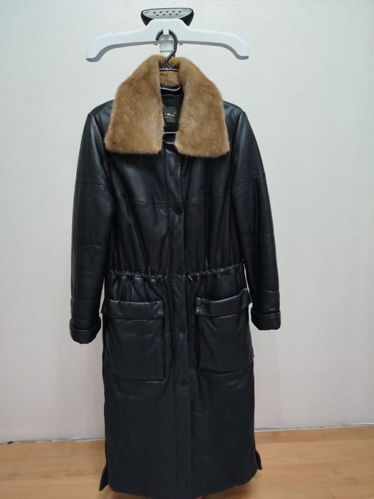 Кожаная куртка зимняя