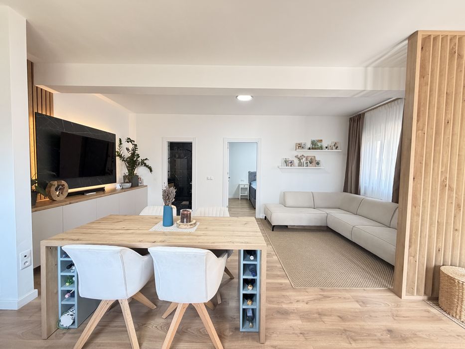 Prima inchiriere, Apartament 2 camere mobilat premium, curte privata 80 mp