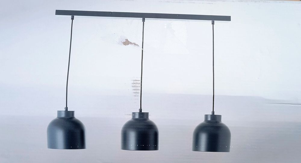 Lustra tri-pendul Tonka albastra