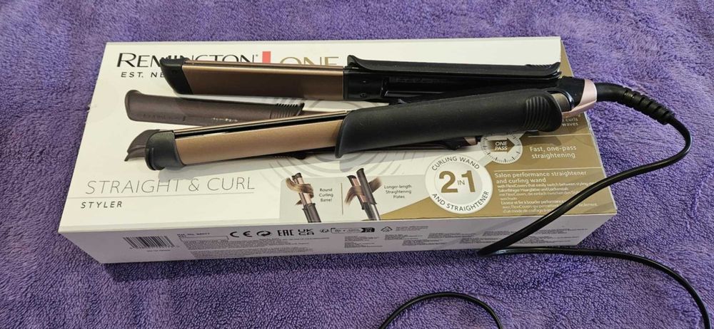 Преса за коса 2 в 1 за права или къдрава коса Remington