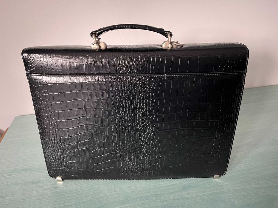 Geanta / servieta din piele naturala, stil diplomat, dama