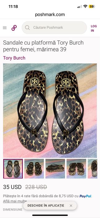Papuci/slapi plaja Tory Burch