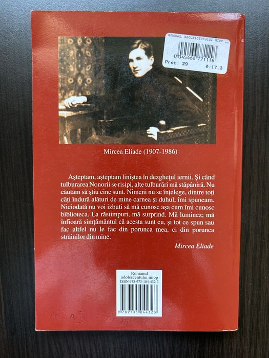 Carti Mircea Eliade: Romanul Adolescentului Miop si La Tiganci