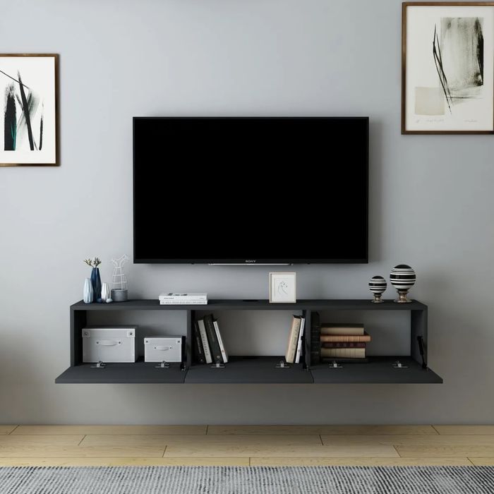 Comoda tv mare gri antracit mare
