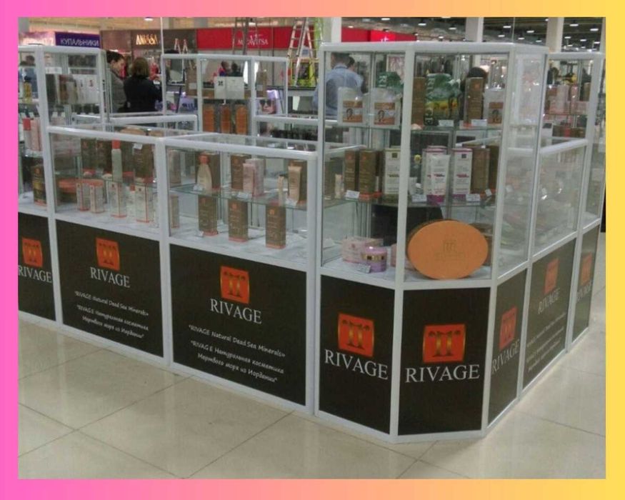 Oynaly prilavkalar, Акция, savdo uskunalari vitrinalar stellajlar