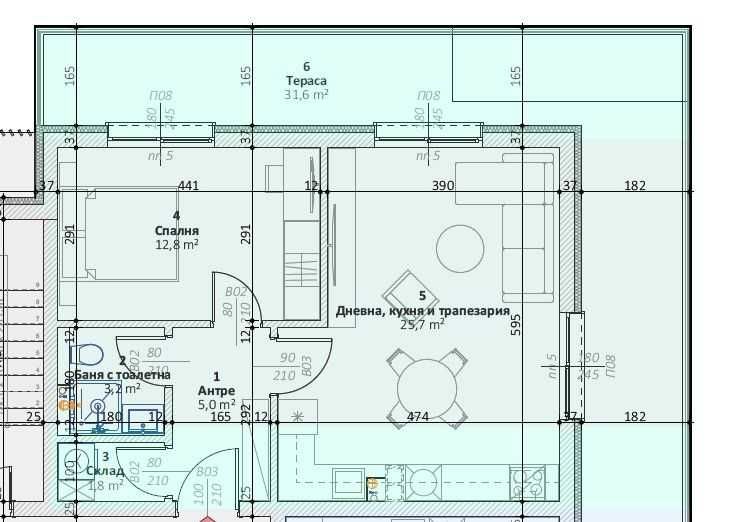 Продава се Двустаен апартамент в Пловдив, Коматево - 100 кв.м за 1574 €/кв.м - Снимка #2