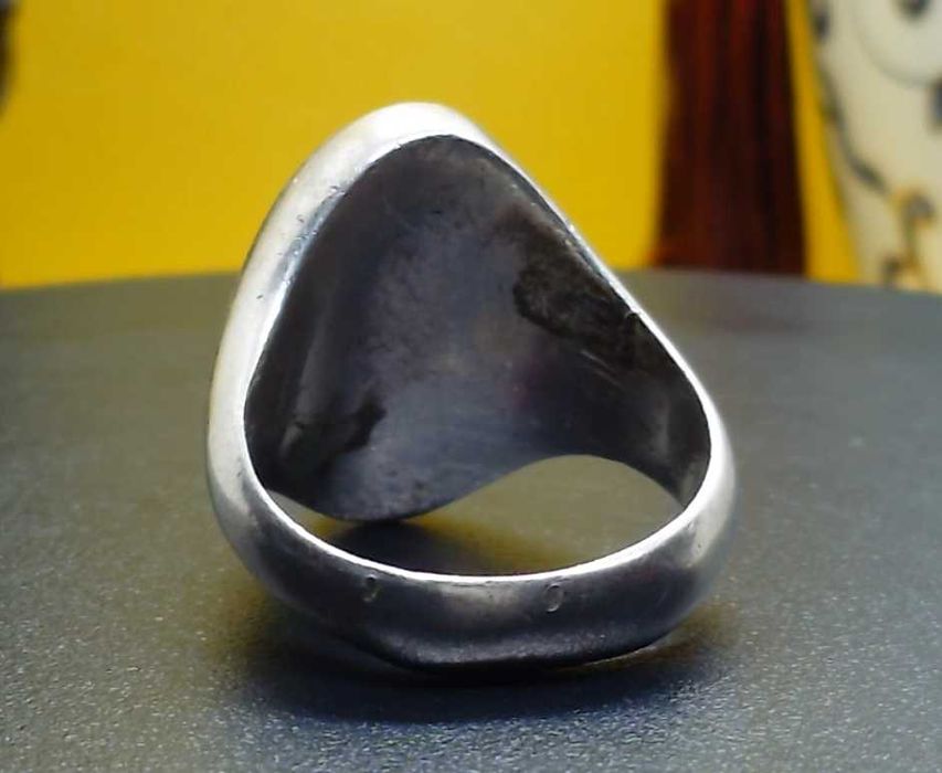 Inel argint masiv | trandafir sculptat & fagure