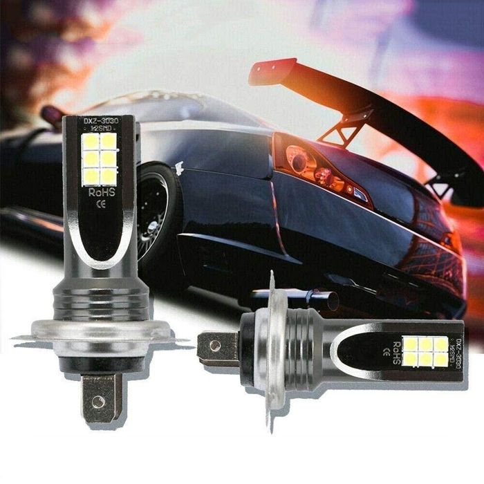 комплект 2бр osram chip led диодни крушки н7 12v,96w ,10000lm без ...