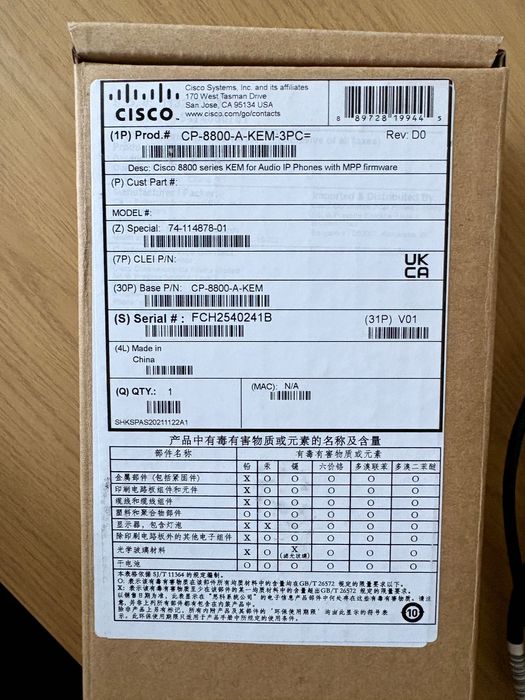Cisco - Modul VoIP extindere CP-8800-A-KEM