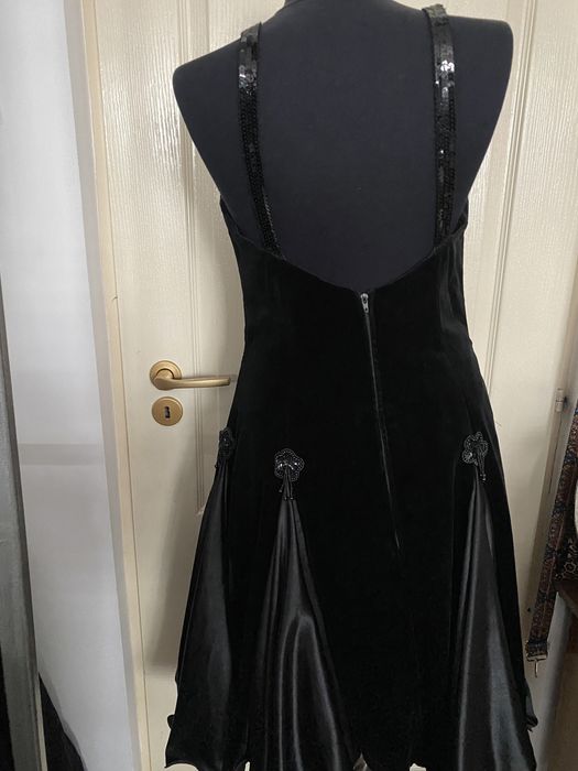 Rochie ocazie din catifea și bolero catifea neagră