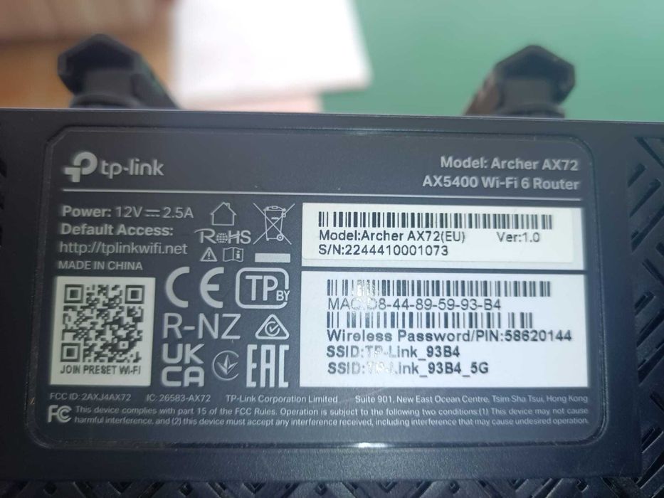 ROUTERE TPLINK : AX72 , AX5400,  C64 AX1800