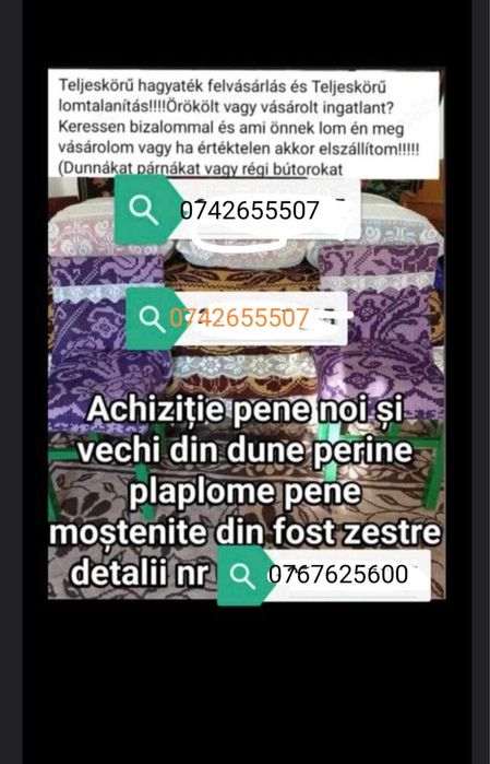 Achizitii zilnice pene vechi si noi