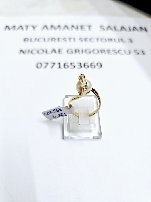 Vand inel dama din aur 14 k 4.75 g cod 568