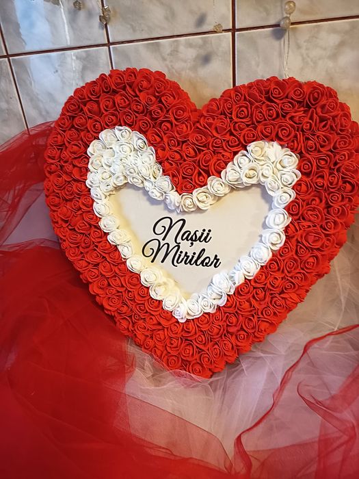 Inimioara Decorativa Masina Nunta DeLuxe