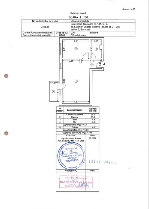 Ap 2 camere la parter in Exigent Plaza Faza 5, ideal pt. activități comerciale, dar si pt. locuit