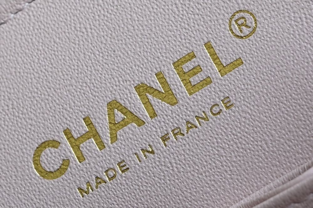 Geanta Chanel classic 25cm, roz pudrat, tip Premium