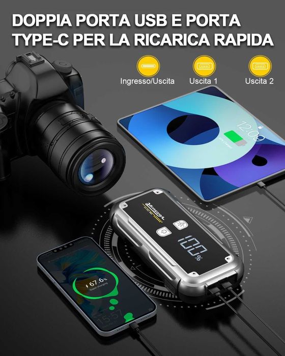 Мощно стартерно устройство (Jump Starter) 5000A - Пали всичко (12V)