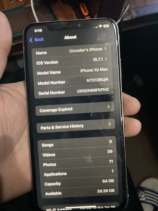 IPhone Xs Max 64Gb 100% xolati yqxshi