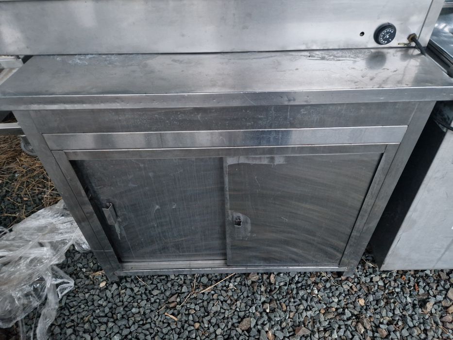 Masa rece inox, blat inox și saladeta