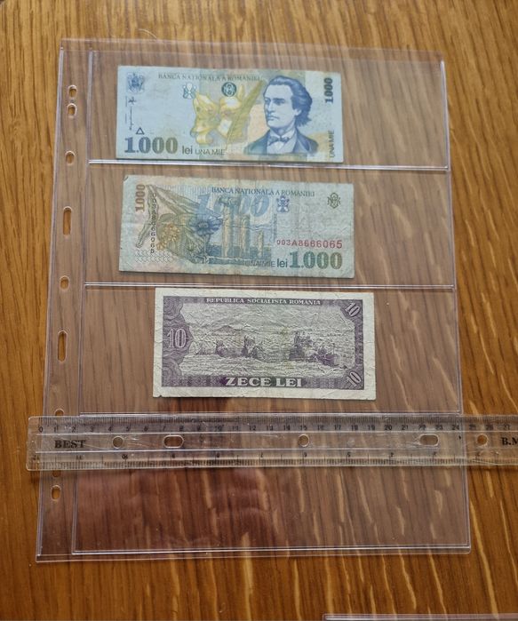 Album Lux cu etui ,pt bancnote, de dimensiuni mari A4