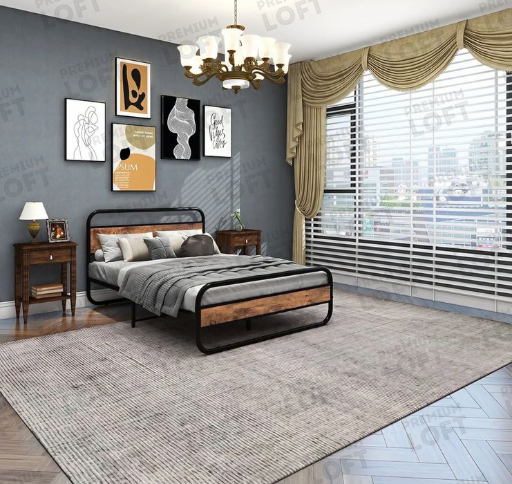 Кровать ВЕРСАЛ 160×200, Двуспальная, лофт и хайтек, kalavat dvuxspalka