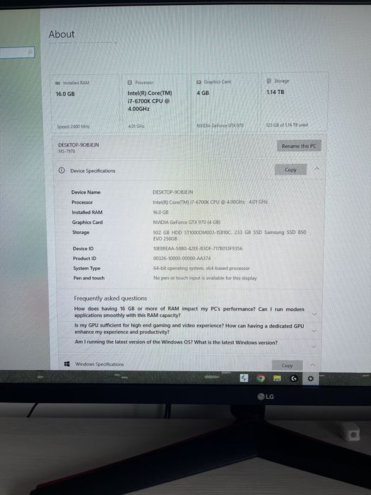 PC Gaming i7 6700K | GTX 970 4GB | 16GB DDR4 | Sursă Seasonic 620W