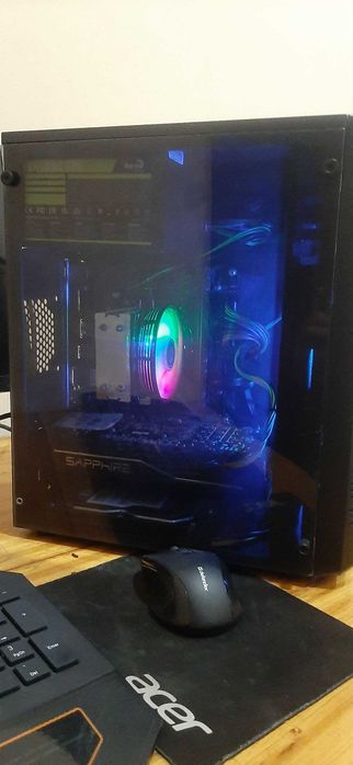 i5-9500 + RX470 4gb + 8gb OZU + 120gb SSD Budget Gaming mini RGB PC!