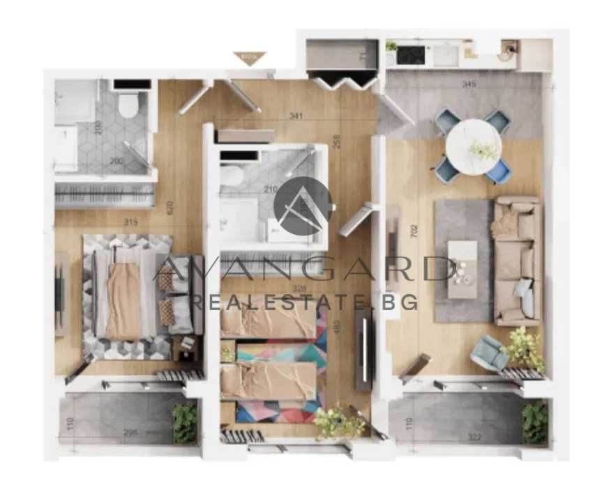 Продава се Тристаен апартамент в Пловдив, Тракия - 106 кв.м за 1915 €/кв.м - Снимка #1