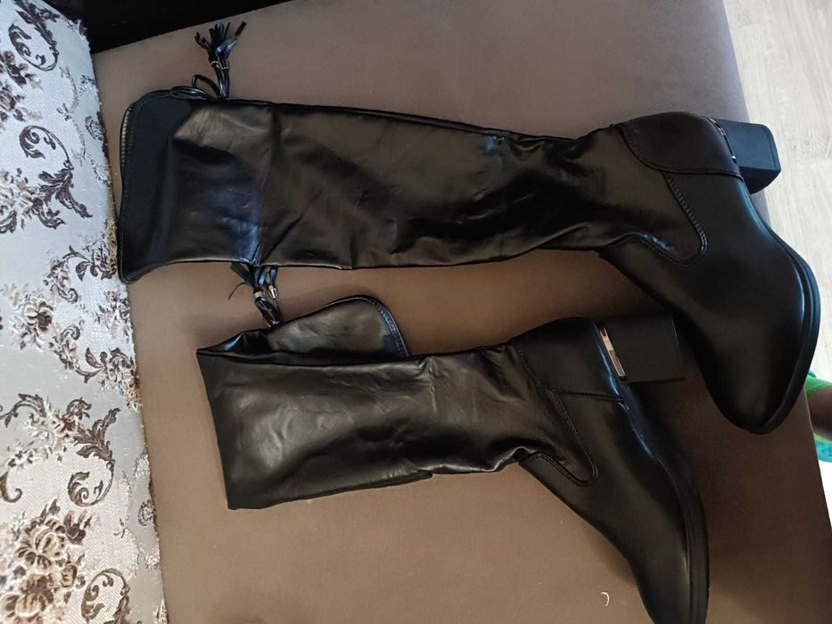 Сапоги ботфорты демисезонные