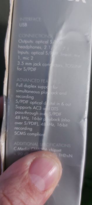 Placa audio externa usb 7.1