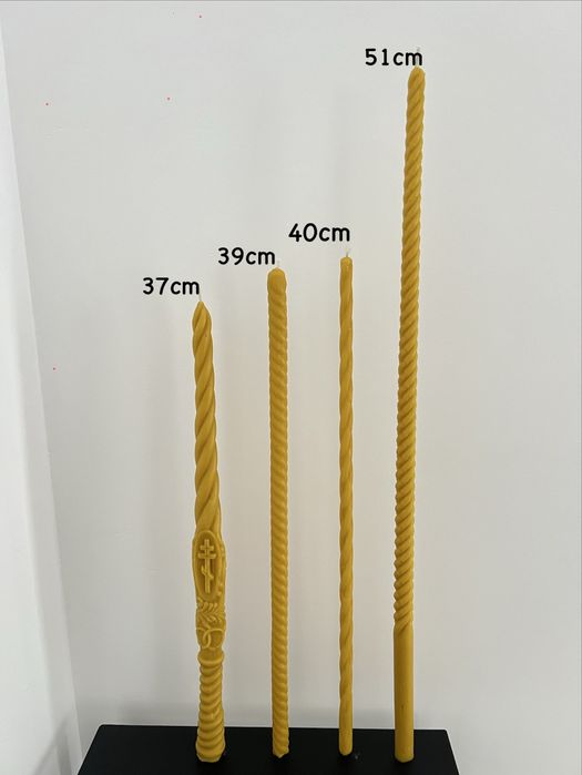 Lumânări din ceară naturală (Nuntă/Biserică/Înviere)