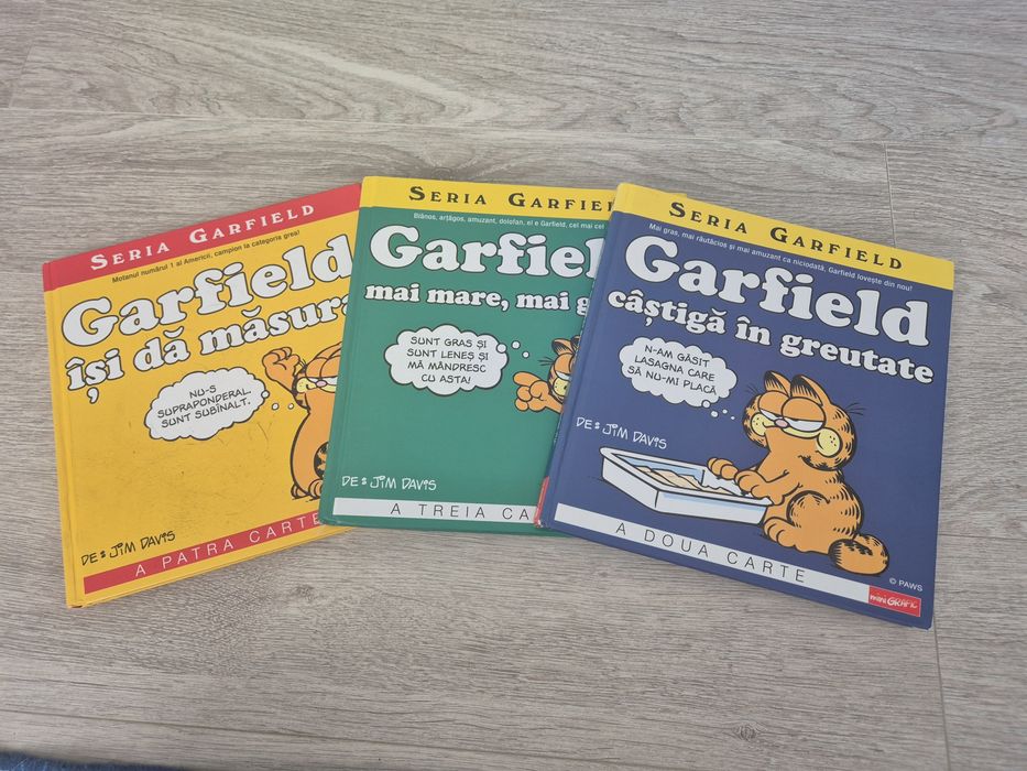 Colectie serie  3 carti Garfield jim davis