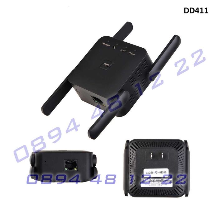 Рипитър двулентов WiFi усилвател повторител/рутер удължител обхват