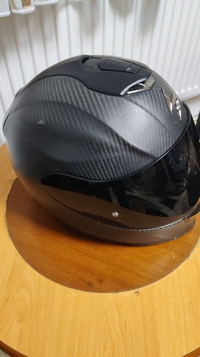 Casca moto scorpion exo 1400 air carbon marimea M + intercom ejeas v6