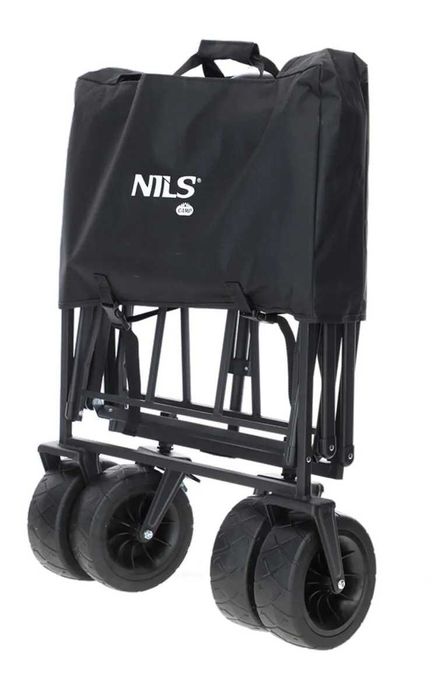 Carucior, Carut, Pliabil, Maner 4 Roti, Capacitate 90kg, Negru