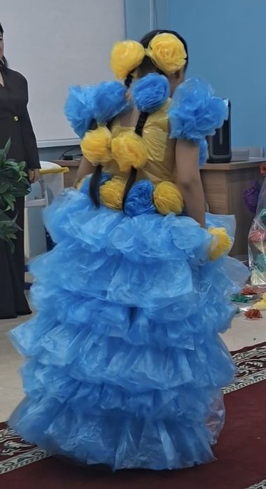 Платье из пакета, подойдёт для конкурсов