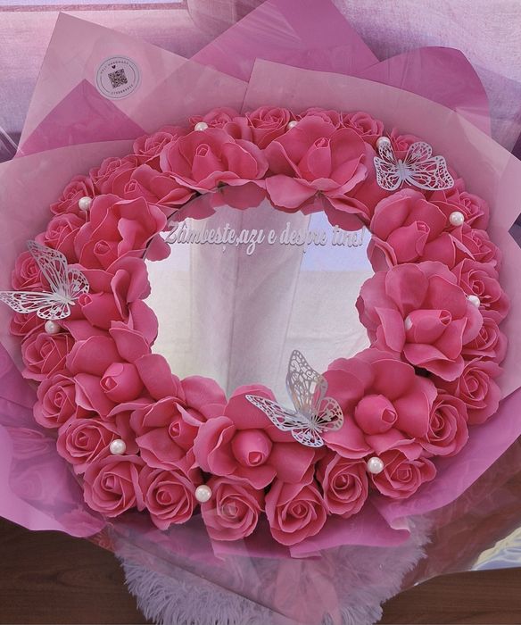 Buchet trandafiri de săpun/ buchet fluturi/buchet flori/bujori