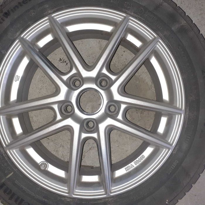 Jante Rial 5x112 cu anvelope Continental 205 55 R16 de iarna