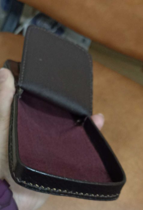 Кожаный кошелек лягушка