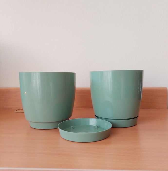 Кашпо пластиковое с поддоном (Польша)