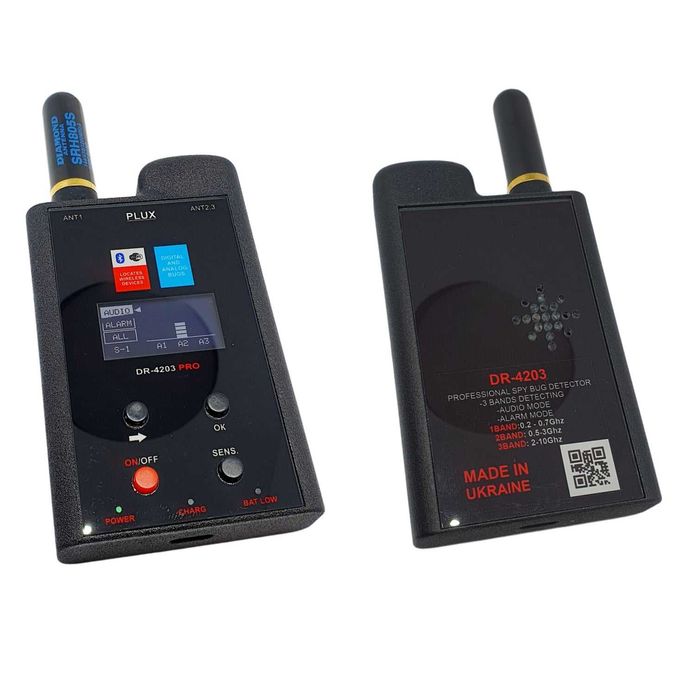PLUX DR-4203 — профессионал сигнал детектор: Wi-Fi, GSM, GPS аниқлайди